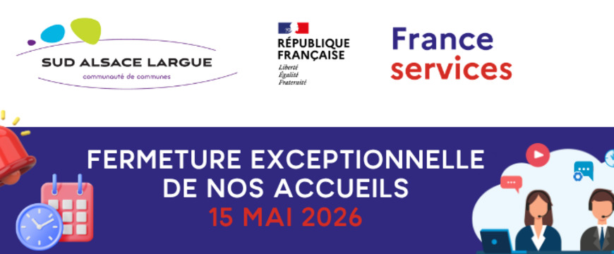 Fermeture de nos accueils